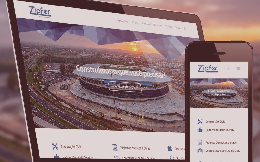 No Portifólio: Site Zipfer – Soluções em Engenharia